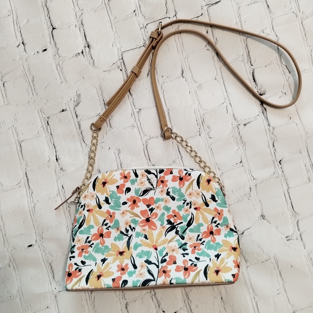 Nanette Lepore Floral Crossbody Bag White Spring purse